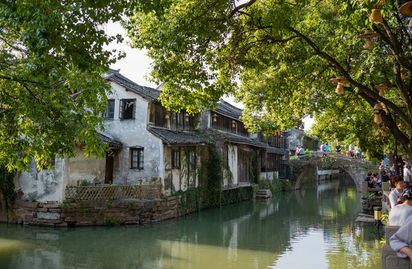 Shanghai China September 2018 Het Zhou Zhuang Waterdorp — Stockfoto