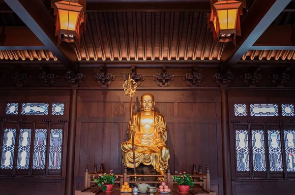 Σαγκάη Κίνα Σεπτεμβρίου 2018 Ιερό Γλυπτό Στο Ναό Του Βούδα — Φωτογραφία Αρχείου