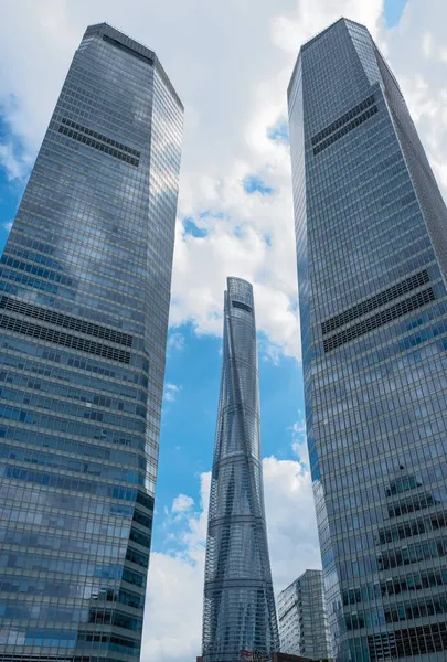 Shanghai China Las Torres Del Distrito Financiero Pudong — Foto de Stock