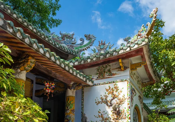 Danang Vietnam November 2019 Dettail Decorated Facade Linh Ung Pagoda — Fotografia de Stock