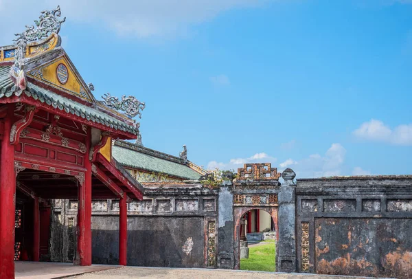Hue Vietnam November 2019 Imperial Citadel Gate Forbidden City — Fotografia de Stock