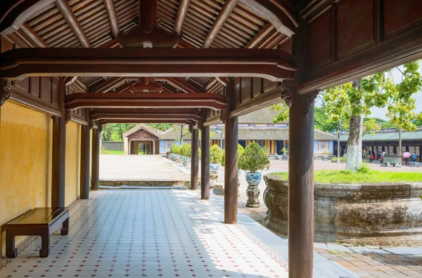 Hue Vietnam November 2019 Imperial Citadel Corridor Main Courtyard — Fotografia de Stock