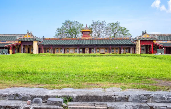 Hue Vietnam November 2019 Imperial Citadel View Long Dragon Corridor — Zdjęcie stockowe