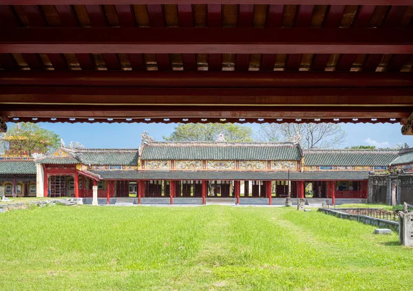 Hue Vietnam November 2019 Imperial Citadel View Long Dragon Corridor — Fotografia de Stock