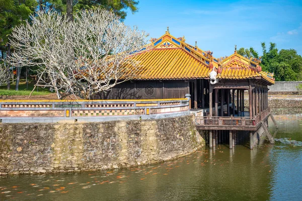 Hue Vietnam November 2019 Duc Imperial Mausoleum Architectures Lake — стокове фото