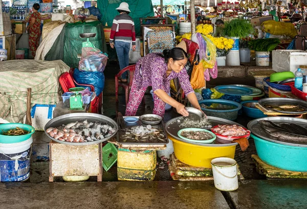 Cai Rang Vietnam November 2019 Colorful Food Market Mecong River — 图库照片