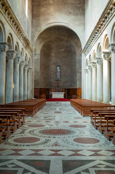 Viterbo Italia Ottobre 2021 Navata Centrale Della Cattedrale San Lorenzo — Foto Stock