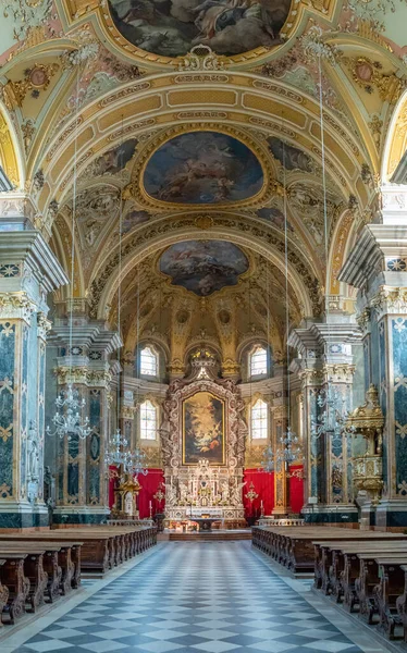 Bressanone Italie Septembre 2020 Nef Cathédrale Baroque — Photo