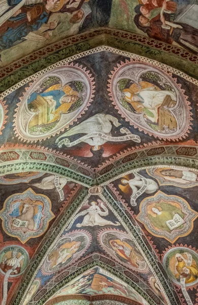 Bressanone Itália Setembro 2020 Claustro Catedral Com Afrescos Cenas Bíblicas — Fotografia de Stock
