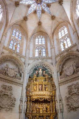 Burgos, İspanya - 15 Haziran 2018: Saint Mary Katedrali 'ndeki Constable Chapel (Capilla de los Condestables)