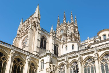 İspanya, Burgos, Saint Mary Katedrali 'nin yukarıdan görünüşü