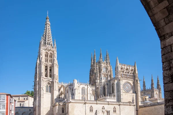 España Burgos Vista Catedral Santa María — Foto de Stock