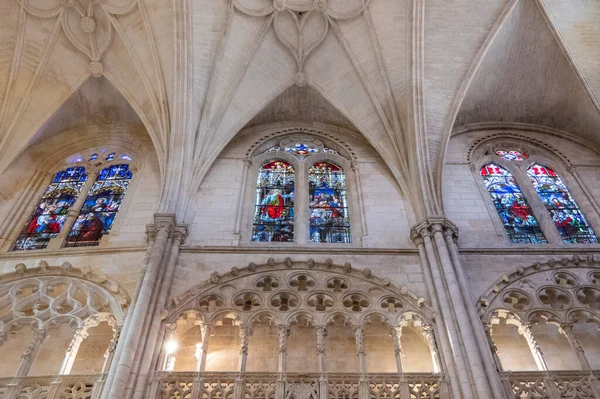 Burgos Spain June 2018 Upward View Decorated Vaults Cathedral Saint — Stock Photo, Image