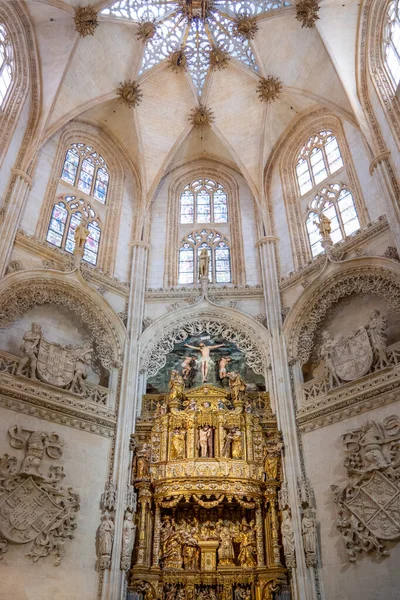 Burgos, İspanya - 15 Haziran 2018: Saint Mary Katedrali 'ndeki Constable Chapel (Capilla de los Condestables)