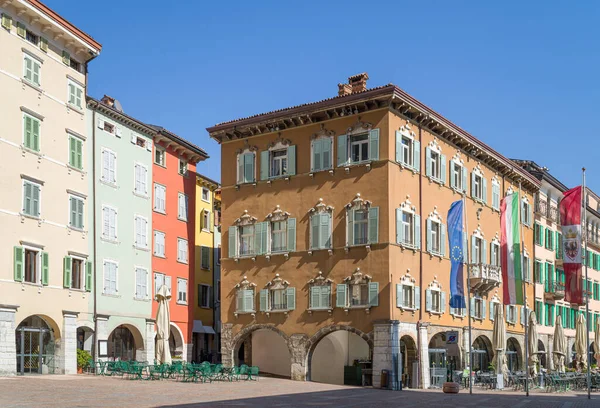 Riva Del Garda Italy Classical Architectures Palaces Catena Square — Stok fotoğraf