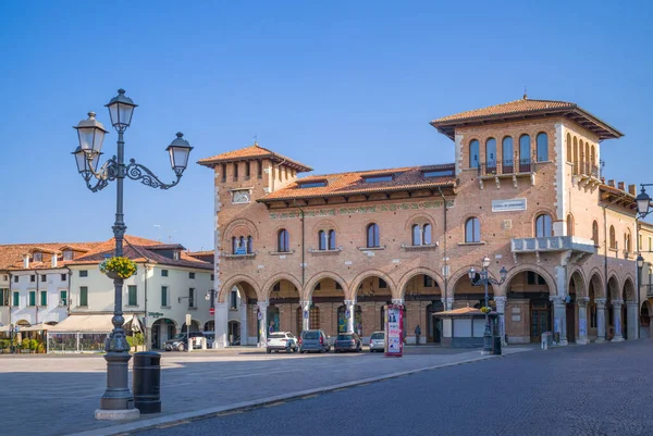 Montagnana Talya Mart 2022 Vittorio Emanuele Meydanı Nın Antik Venedik — Stok fotoğraf