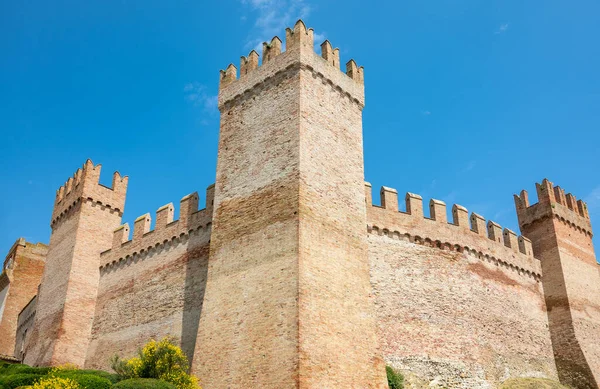 Itália Gradara Vista Das Muralhas Que Rodeiam Aldeia Medieval — Fotografia de Stock