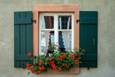 Germany, Miltenberg, a flowered window in the old town