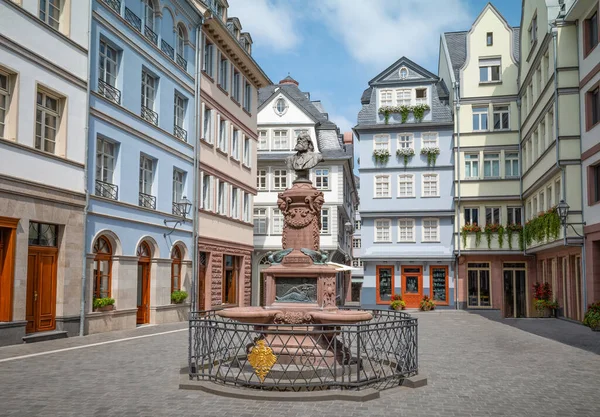 Frankfurt, Germany , the Friederich Stolze monument in Huhnermarkt Square