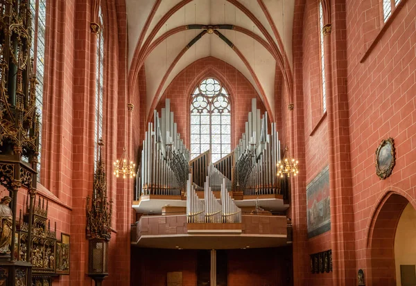 Frankfurt Germany July 2021 Organ Bartholomew Cathedral Also Known Kaiserdom — Zdjęcie stockowe
