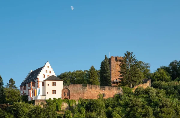 Germany, Miltenberg, the old town and the castle seen from the River Main