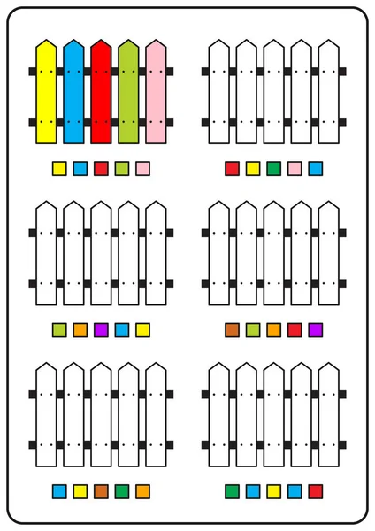 Páginas Para Colorear Juegos Educativos Para Niños Actividades Preescolares Hojas — Archivo Imágenes Vectoriales