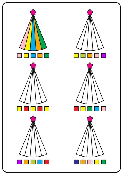 Páginas Para Colorear Juegos Educativos Para Niños Actividades Preescolares Hojas — Archivo Imágenes Vectoriales