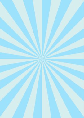 Soyut patlama arkaplanı mavi renkte. Dikey parlama etkisi. Güneş ışığı deseni. Radyal ışınların vektör çizimi. Dar ışın. Arka planlar, posterler, afişler ve kapaklar için.