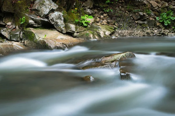 Lubricated Water Mountain River Mountain River Blurry — Foto Stock