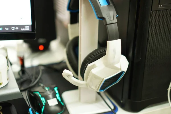 E-sports equipment: Gaming headphones, close-up.