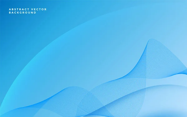 Синий Абстрактный Фон Волнами Линиями Синий Градиентный Фон — стоковый вектор