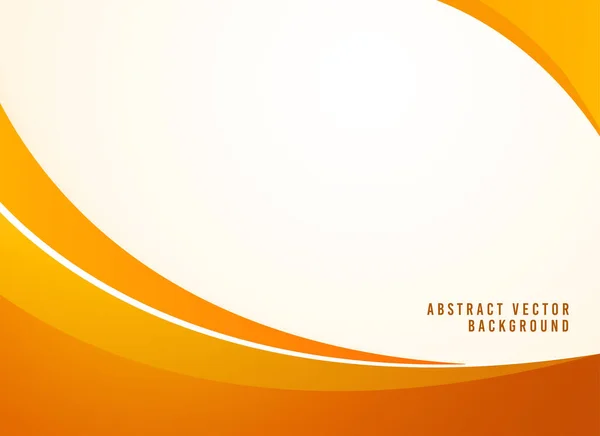 Orange Wave Abstract Vector Background Orange Gradient Wavy Background — ストックベクタ