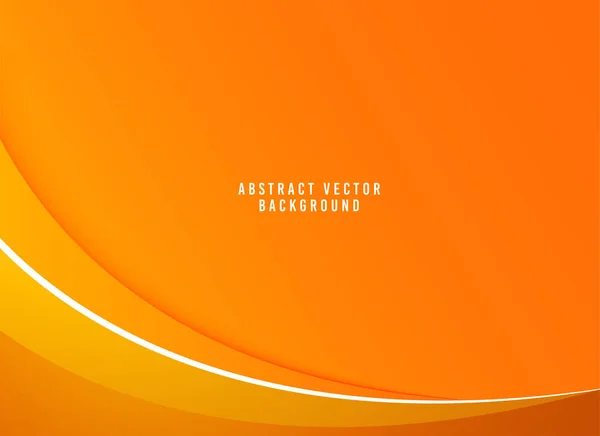 Orangefarbener Wellenförmiger Hintergrund Orange Abstrakter Vektorhintergrund — Stockvektor