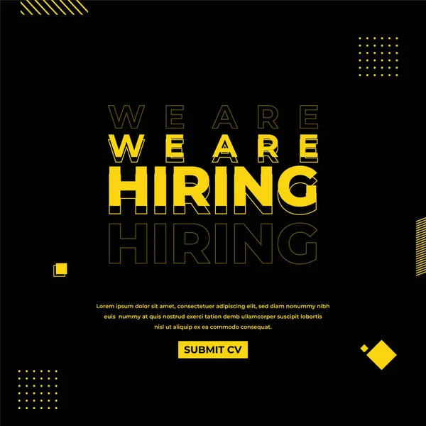 Modern Hiring Recruitment Design Concept Job Vacancy Design Concept Isolated — ストックベクタ