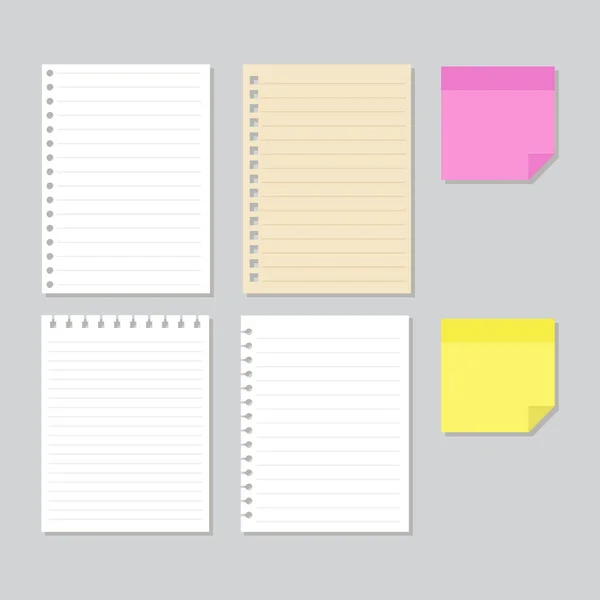 Sammlung Von Papier Cartoon Vektor Design Packung Papier Konzeptentwurf Papiervektor — Stockvektor