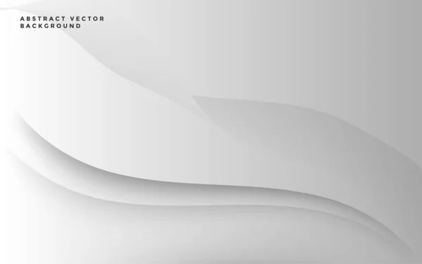Κομψό Λευκό Γκρίζο Κύμα Δυναμικό Υπόβαθρο Μαλακό Λευκό Αφηρημένο Φόντο — Διανυσματικό Αρχείο