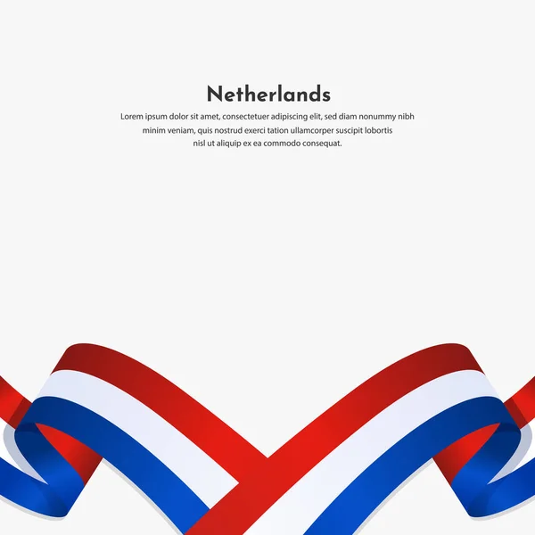 Celebration Netherlands Independence Day Vector Isolated White Background — ストックベクタ