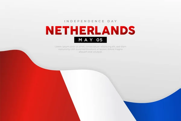 Κομψό Ολλανδία Έννοια Σχεδιασμού Ημέρα Ανεξαρτησίας — Διανυσματικό Αρχείο