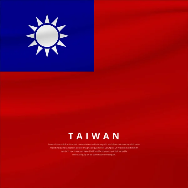 Ρεαλιστική Σημαία Της Δημοκρατίας Τιονγκκόκ Ταϊβάν Ρεαλιστική Σημαία — Διανυσματικό Αρχείο
