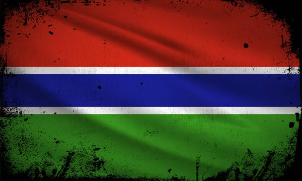 Gambia Abstrakte Flagge Mit Grunge — Stockvektor