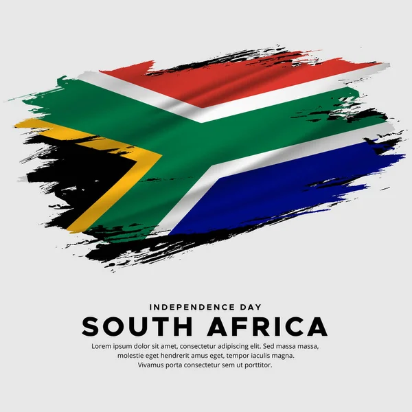 Новий Вектор Незалежності Південної Африки Прапор Південної Африки Абстрактним Вектором — стоковий вектор