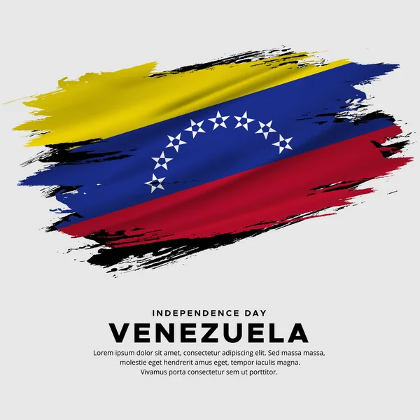 Novo Design Vetor Dia Independência Venezuela Bandeira Venezuela Com Vetor — Vetor de Stock