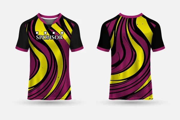 Nowy Design Koszulki Sportowej Abstrakcyjny Jersey Nadaje Się Wyścigów Piłka — Wektor stockowy