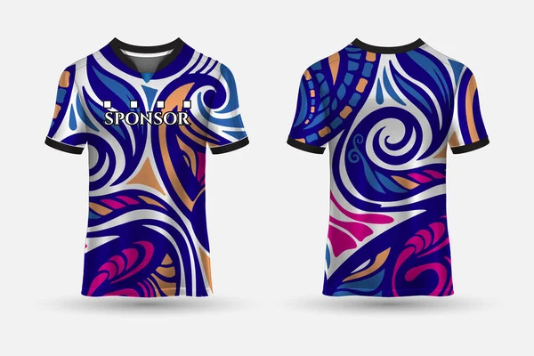 Novo Design Camiseta Esportes Camisa Abstrata Adequado Para Corridas Futebol —  Vetores de Stock