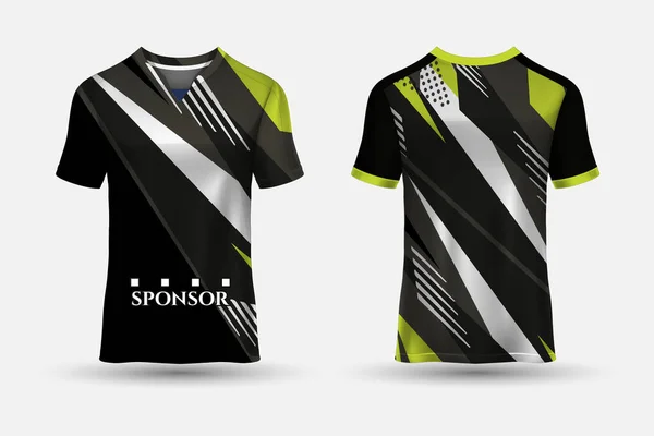 Novo Design Camiseta Esportes Camisa Abstrata Adequado Para Corridas Futebol — Vetor de Stock