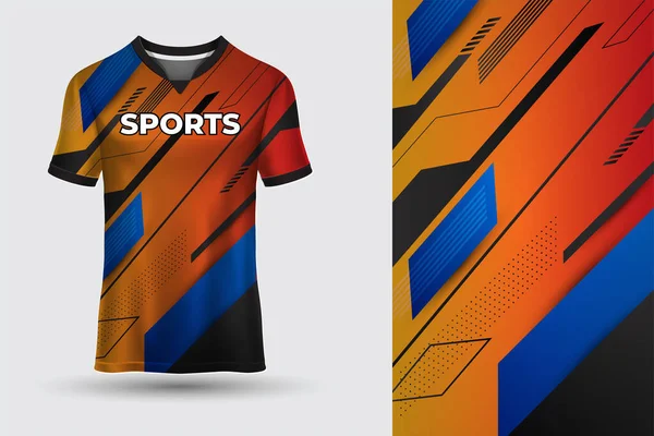 Novo Design Camiseta Esportes Camisa Abstrata Adequado Para Corridas Futebol — Vetor de Stock