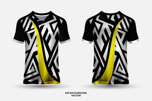 Olağanüstü Fantastik Spor Forması Tasarımı Tişörtler Yarış Futbol Oyun Motokros — Stok Vektör