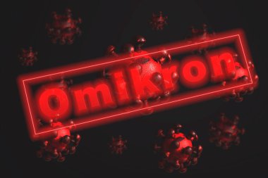 Güney Afrika 'dan gelen yeni covid-19 mutant virüsünün sembolü olarak 