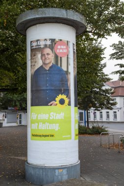 Hameln, NRW, Almanya, 09 04 2021, seçim afişi yeşil parti