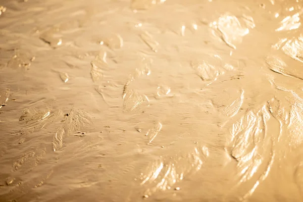 Sahildeki ıslak kumu kapat.